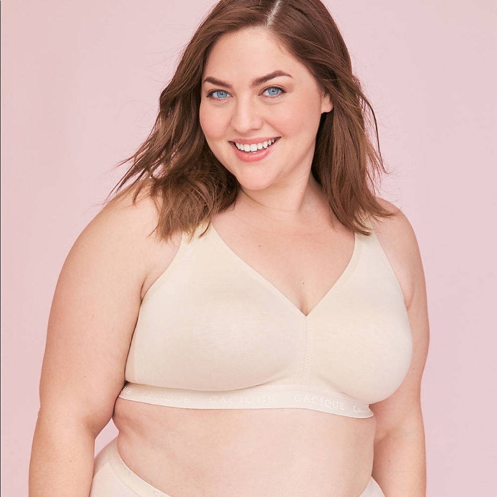 Cacique Cotton Unlined No-Wire Bra 42C